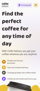 Coffee Delivery on mobile